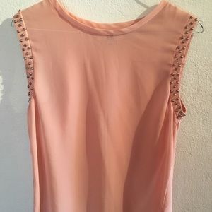 dressy tank w studding on the shoulder